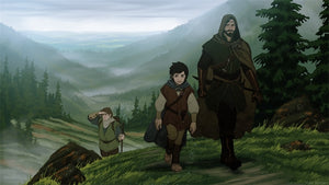 Manga Anime Aragorn With Hobbits